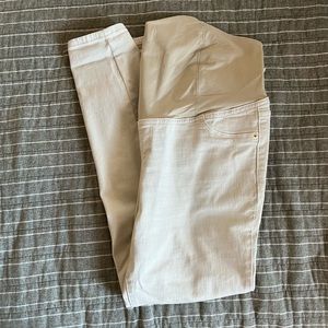 Isabel Maternity Skinny Jeans - Khaki Wash